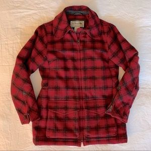 LL Bean Women's Maine Guide Wool Parka Plaid Winter Coat